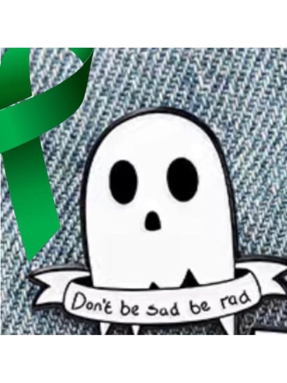Mental Health x sad colorful enamel cartoon pin lapel brooch